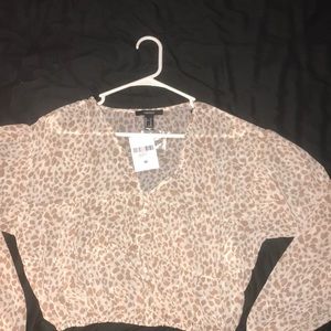 Cheetah crop blouse